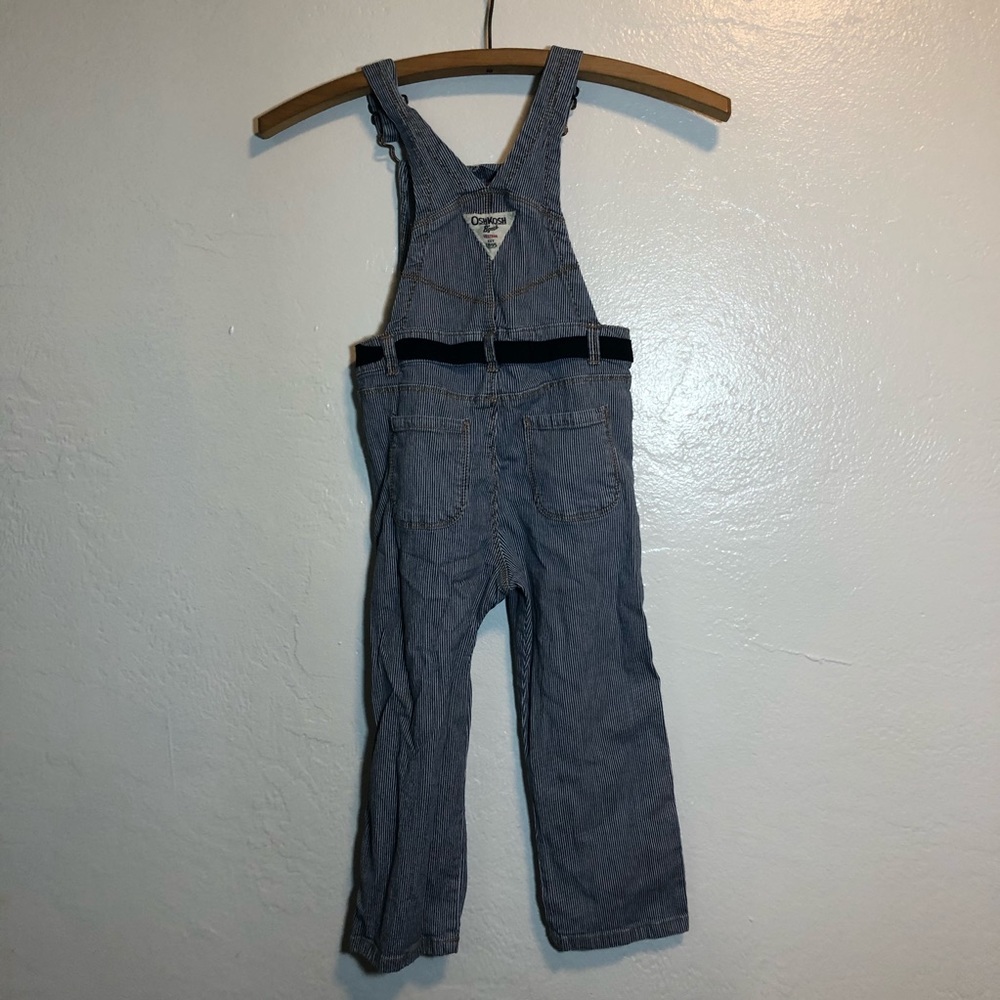 Oshkosh B'Gosh Engineer Stripe Overalls Kids 3T - Picture 5 of 6